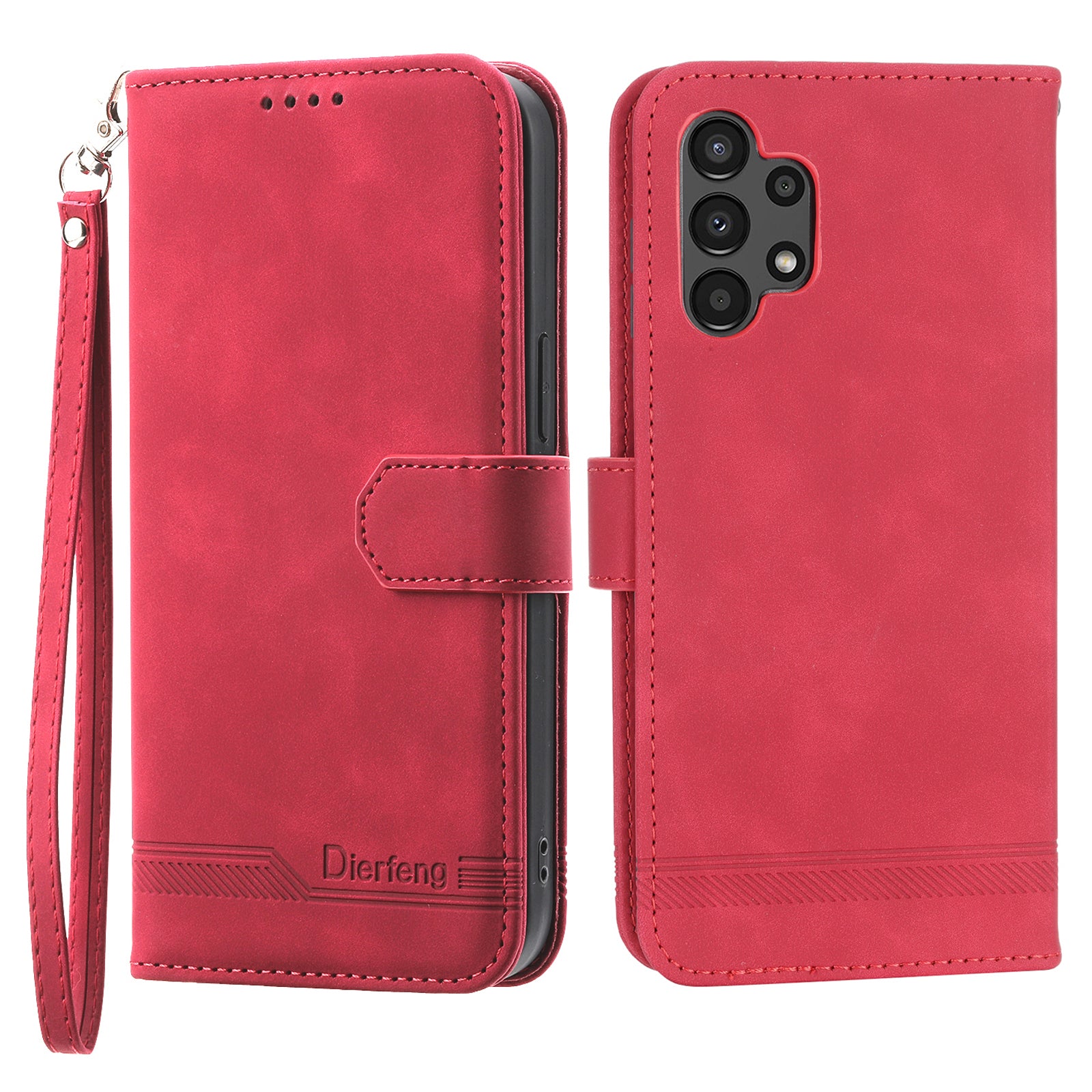 DIERFENG DF-03 Wallet Phone Case for Samsung Galaxy A13 4G 5G Stand PU Leather Lines Imprinted Phone Cover DIERFENG DF-03 Wallet Phone Case for Samsung Galaxy A13 4G 5G Stand PU Leather Lines Imprinted Phone Cover